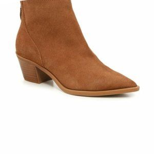 Dolce Vita Brown Suede Sarra Back Zip Ankle Bootie